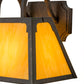 Meyda Lighting Dalton 14" 2-Light Copper Rust Wall Sconce With Amber Tawnyrock Idalight Shade Glass