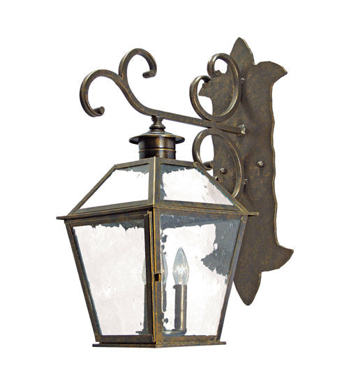 Meyda Lighting Damara 11" 3-Light Golden Bronze Wall Sconce With Clear Seeded Shade Glass