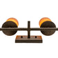 Meyda Lighting Dante 12" 2-Light Gilded Tobacco Wall Sconce With Amber Quartz Idalight Shade Glass
