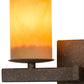 Meyda Lighting Dante 12" 2-Light Gilded Tobacco Wall Sconce With Amber Quartz Idalight Shade Glass