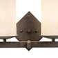 Meyda Lighting Dante 12" 2-Light Golden Bronze Wall Sconce With Creme Carrara Idalight Shade