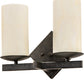 Meyda Lighting Dante 12" 2-Light Golden Bronze Wall Sconce With Creme Carrara Idalight Shade