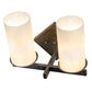 Meyda Lighting Dante 12" 2-Light Golden Bronze Wall Sconce With Creme Carrara Idalight Shade