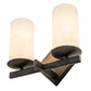 Meyda Lighting Dante 12" 2-Light Golden Bronze Wall Sconce With Creme Carrara Idalight Shade