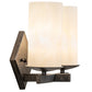 Meyda Lighting Dante 12" 2-Light Golden Bronze Wall Sconce With Creme Carrara Idalight Shade