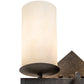 Meyda Lighting Dante 12" 2-Light Golden Bronze Wall Sconce With Creme Carrara Idalight Shade