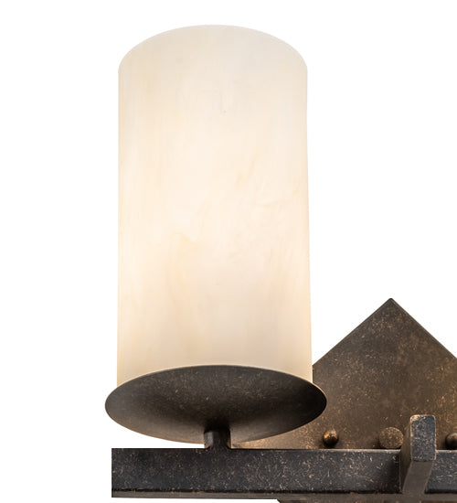 Meyda Lighting Dante 12" 2-Light Golden Bronze Wall Sconce With Creme Carrara Idalight Shade