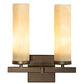 Meyda Lighting Dante 12" 2-Light Tyler Bronze Wall Sconce With Sahara Taupe Idalight Shade