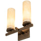 Meyda Lighting Dante 12" 2-Light Tyler Bronze Wall Sconce With Sahara Taupe Idalight Shade