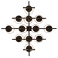 Meyda Lighting Dante 36" 12-Light Blackwash Chandelier With Beige Faille Taupe Shade