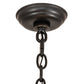 Meyda Lighting Dante 36" 12-Light Blackwash Chandelier With Beige Faille Taupe Shade