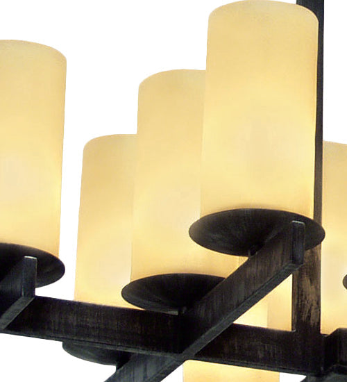 Meyda Lighting Dante 36" 12-Light Blackwash Chandelier With Provostone Idalight Shade