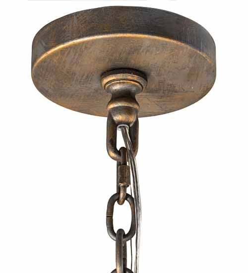 Meyda Lighting Dante 36" 12-Light French Bronze Chandelier With Ivory Provostone Idalight Shade Glass