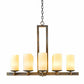 Meyda Lighting Dante 36" 12-Light French Bronze Chandelier With Ivory Provostone Idalight Shade Glass