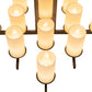 Meyda Lighting Dante 36" 12-Light French Bronze Chandelier With Ivory Provostone Idalight Shade Glass