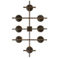 Meyda Lighting Dante 36" 8-Light Gilded Tobacco Chandelier With Ivory Textrene Shade