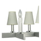 Meyda Lighting Dante 48" 12-Light Pewter Chandelier With White Textrene Shade