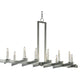 Meyda Lighting Dante 48" 12-Light Pewter Chandelier With White Textrene Shade