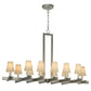 Meyda Lighting Dante 48" 12-Light Pewter Chandelier With White Textrene Shade