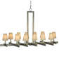 Meyda Lighting Dante 48" 12-Light Pewter Chandelier With White Textrene Shade