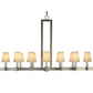 Meyda Lighting Dante 48" 12-Light Pewter Chandelier With White Textrene Shade