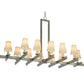 Meyda Lighting Dante 48" 12-Light Pewter Chandelier With White Textrene Shade