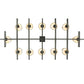 Meyda Lighting Dante 48" 12-Light Pewter Chandelier With White Textrene Shade
