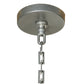 Meyda Lighting Dante 48" 12-Light Pewter Chandelier With White Textrene Shade