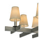 Meyda Lighting Dante 48" 12-Light Pewter Chandelier With White Textrene Shade