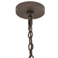 Meyda Lighting Dante 48" 18-Light Gilded Tobacco Chandelier With Amber Quartz Idalight Shade Glass