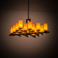 Meyda Lighting Dante 48" 18-Light Gilded Tobacco Chandelier With Amber Quartz Idalight Shade Glass