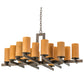 Meyda Lighting Dante 48" 18-Light Gilded Tobacco Chandelier With Amber Quartz Idalight Shade Glass