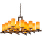 Meyda Lighting Dante 48" 18-Light Gilded Tobacco Chandelier With Amber Quartz Idalight Shade Glass