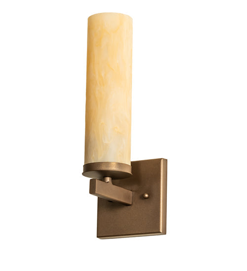 Meyda Lighting Dante 5" Tyler Bronze Wall Sconce With Sahara Taupe Idalight Shade