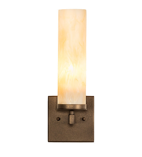 Meyda Lighting Dante 5" Tyler Bronze Wall Sconce With Sahara Taupe Idalight Shade