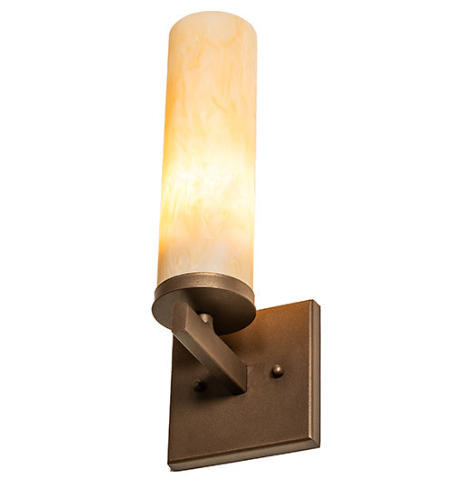 Meyda Lighting Dante 5" Tyler Bronze Wall Sconce With Sahara Taupe Idalight Shade