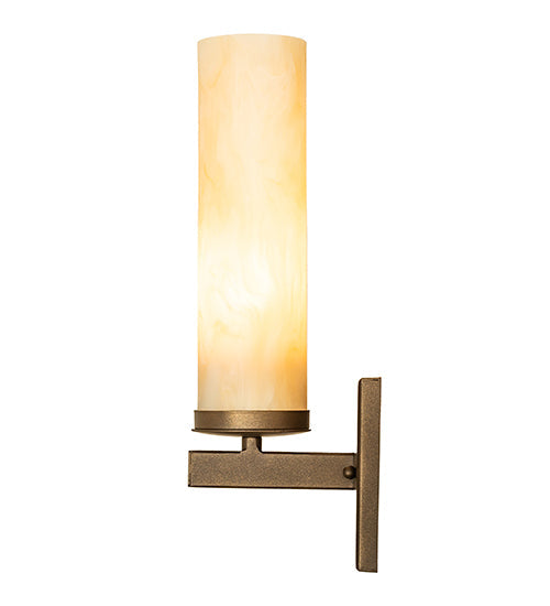 Meyda Lighting Dante 5" Tyler Bronze Wall Sconce With Sahara Taupe Idalight Shade