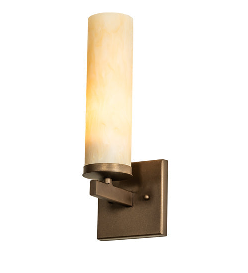 Meyda Lighting Dante 5" Tyler Bronze Wall Sconce With Sahara Taupe Idalight Shade