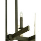 Meyda Lighting Dante 54" 12-Light Coffee Bean Island Chandelier With Ivory Textrene Shade