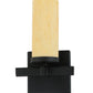 Meyda Lighting Dante 7" Blackwash Wall Sconce With Beige Tawnyrock Idalight Cylinder Shade Glass