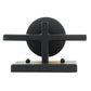 Meyda Lighting Dante 7" Blackwash Wall Sconce With Beige Tawnyrock Idalight Cylinder Shade Glass