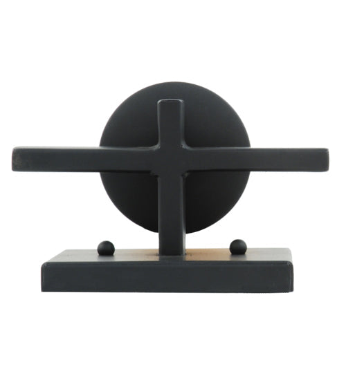 Meyda Lighting Dante 7" Blackwash Wall Sconce With Beige Tawnyrock Idalight Cylinder Shade Glass