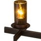 Meyda Lighting Dante 72" 16-Light Mahogany Bronze Chandelier With Clear Amber Shade Glass