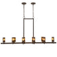 Meyda Lighting Dante 72" 16-Light Mahogany Bronze Chandelier With Clear Amber Shade Glass