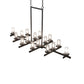 Meyda Lighting Dante 72" 16-Light Old Wrought Iron Island Chandelier With Clear Seeded Shade Glass
