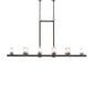 Meyda Lighting Dante 72" 16-Light Old Wrought Iron Island Chandelier With Clear Seeded Shade Glass