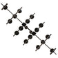 Meyda Lighting Dante 72" 16-Light Old Wrought Iron Island Chandelier With Clear Seeded Shade Glass
