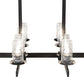 Meyda Lighting Dante 72" 16-Light Solar Black Chandelier With Clear Seeded Shade Glass