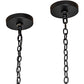 Meyda Lighting Dante 72" 16-Light Solar Black Chandelier With Clear Seeded Shade Glass