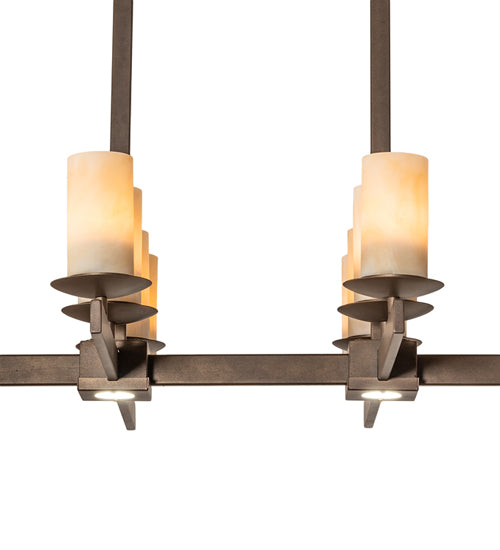 Meyda Lighting Dante 72" 16-Light Tyler Bronze Chandelier With Sahara Taupe Idalight Shade